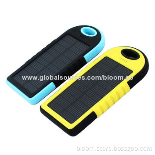 5,000mAh Waterproof Solar Chargers for Outdoor Use with Dual-USB Output, 5V DC, 1A InputNew
